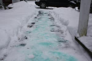 icemelt on sidewalk icemelt on sidewalk