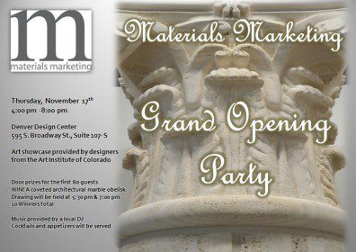 Material Marketing Grand Opening