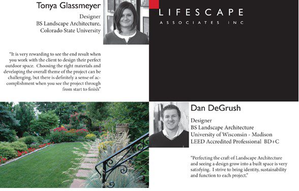 Two Lifescape Staff studying to be licensed Landscape Architects