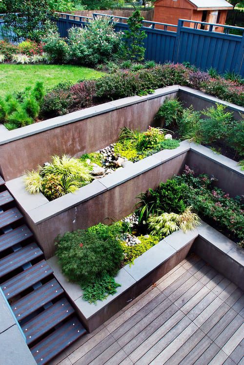 terraced patio area Denver landscapers