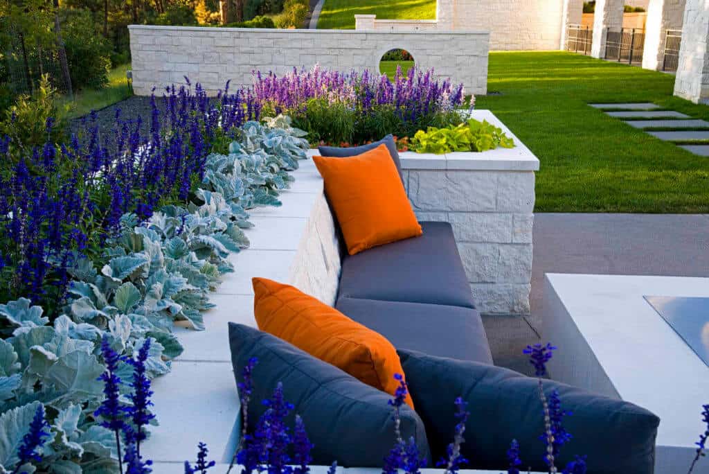 modern outdoor seating area