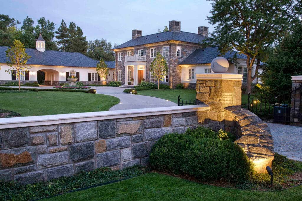 large stone estate exterior