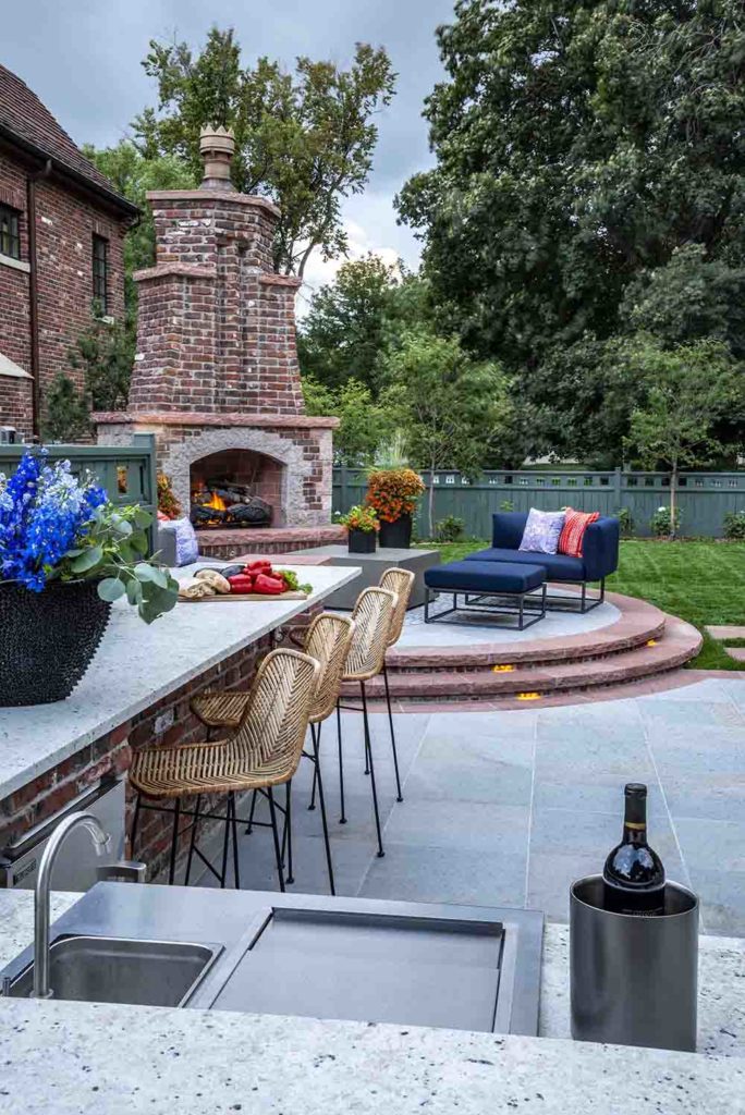 pergola and dining space
