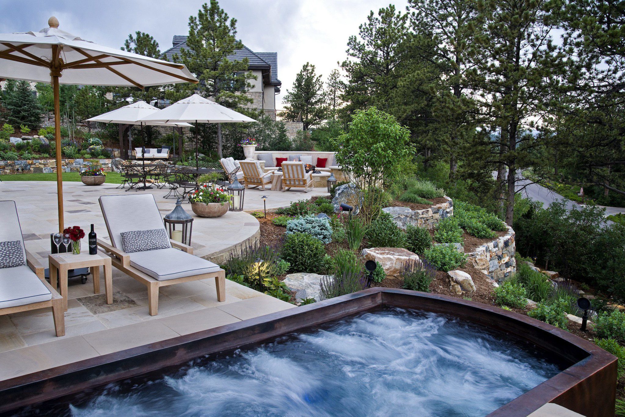 focusing on multi-level outdoor living and biophilic design.