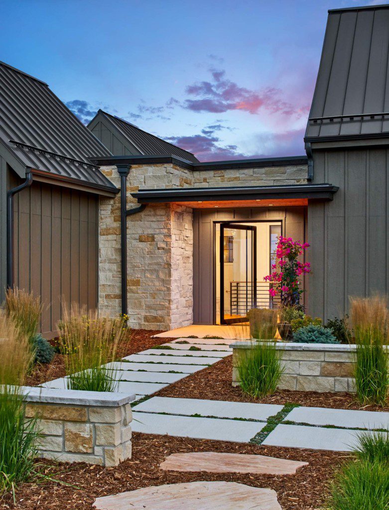 modern path leads to house