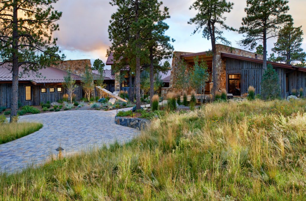 paved driveway leads to house