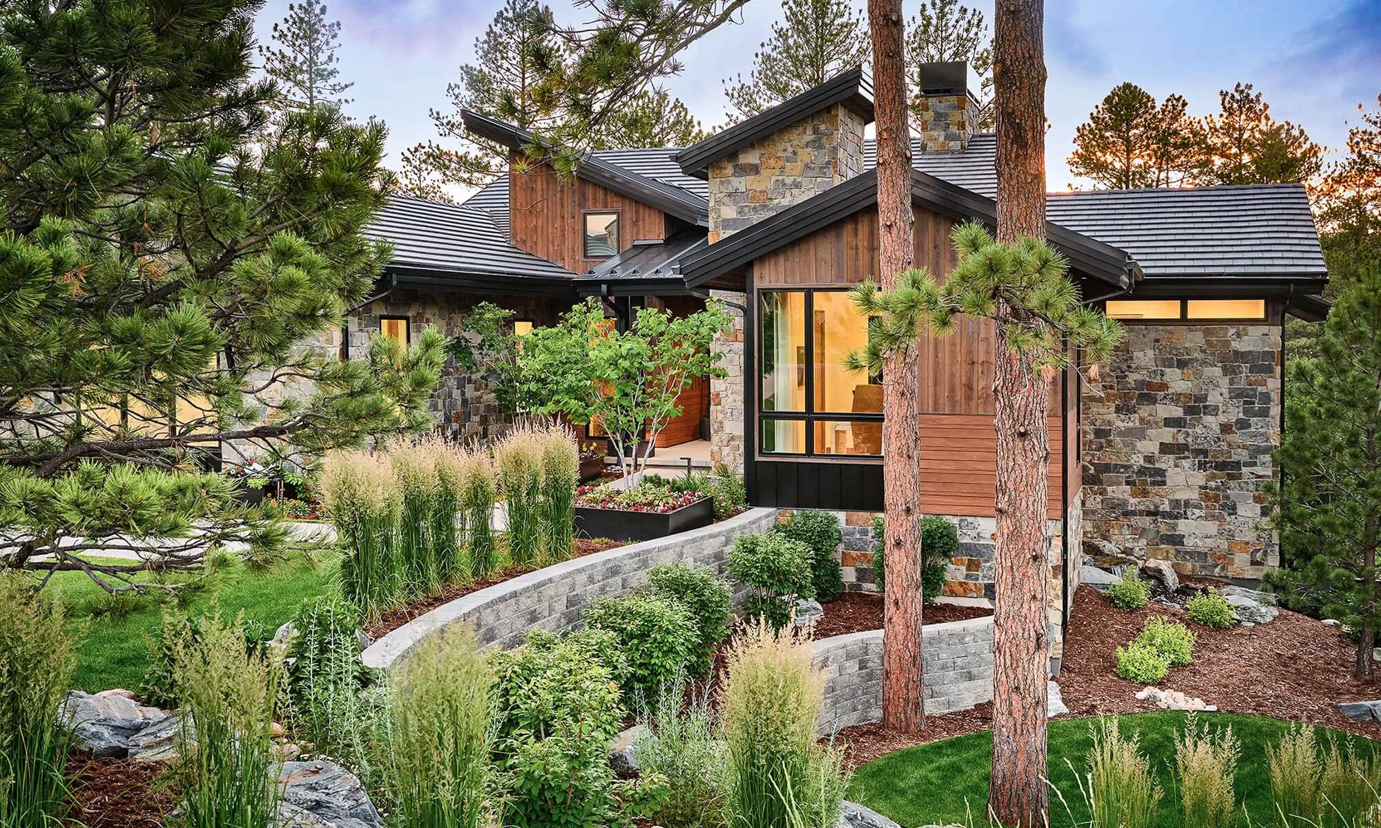 mountain residential hardscaping
