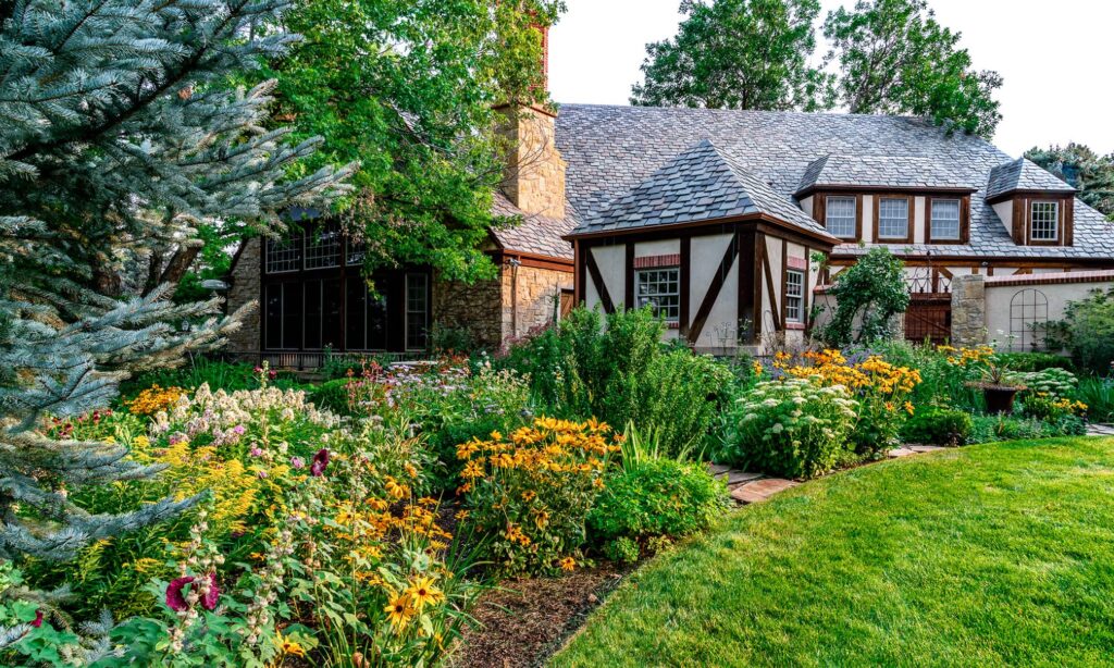 classic white picket fence design traditional backyard