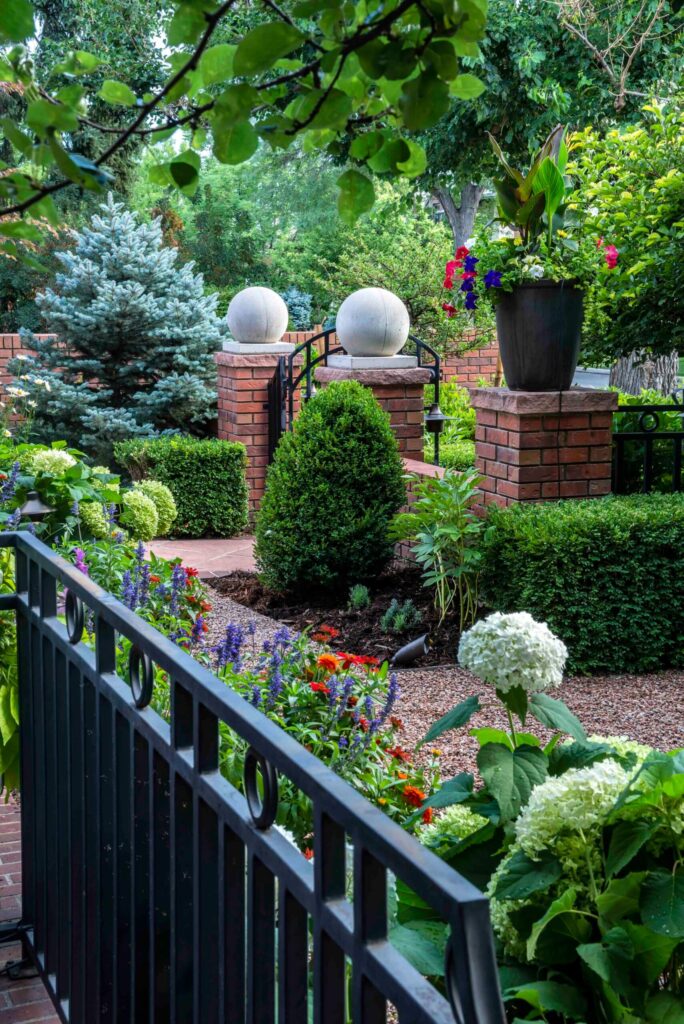 curving garden walkway design historic home landscape