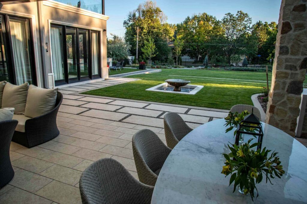 custom stone veneer raised planter bed construction