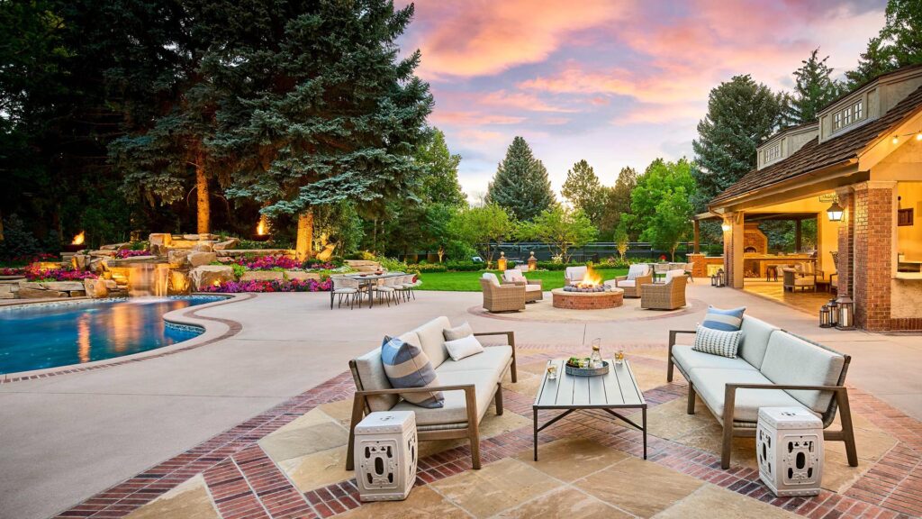 full scale backyard landscape masterplan high end pool