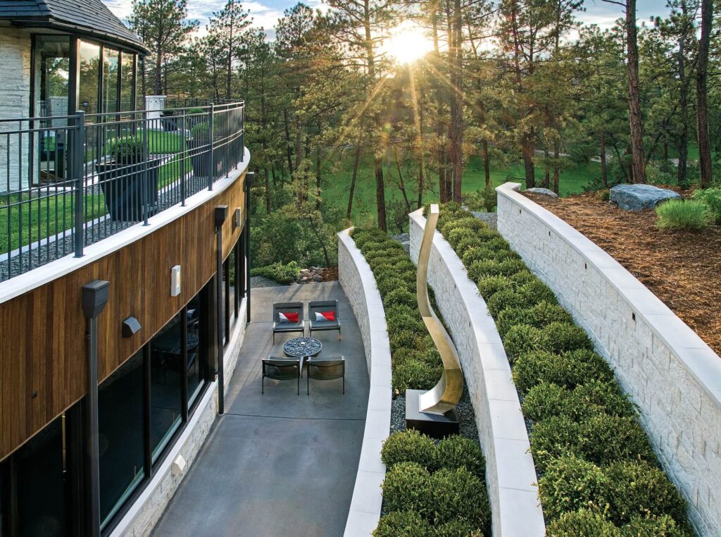 high end landscape design details for denver homes