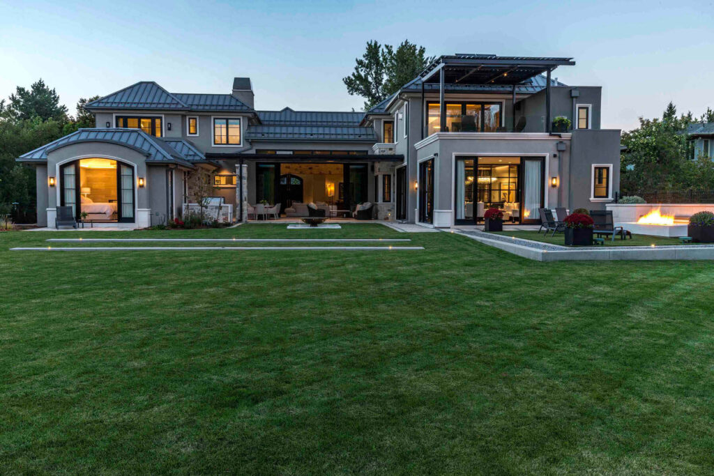 high end outdoor furniture layout ambient lighting design