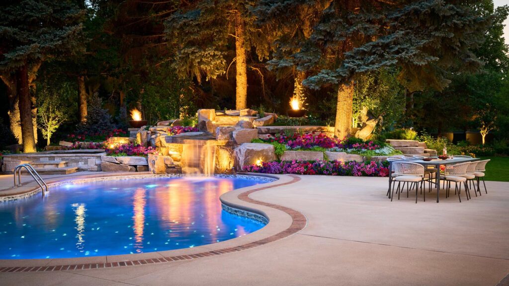 luxury backyard retreat pool architecture denver