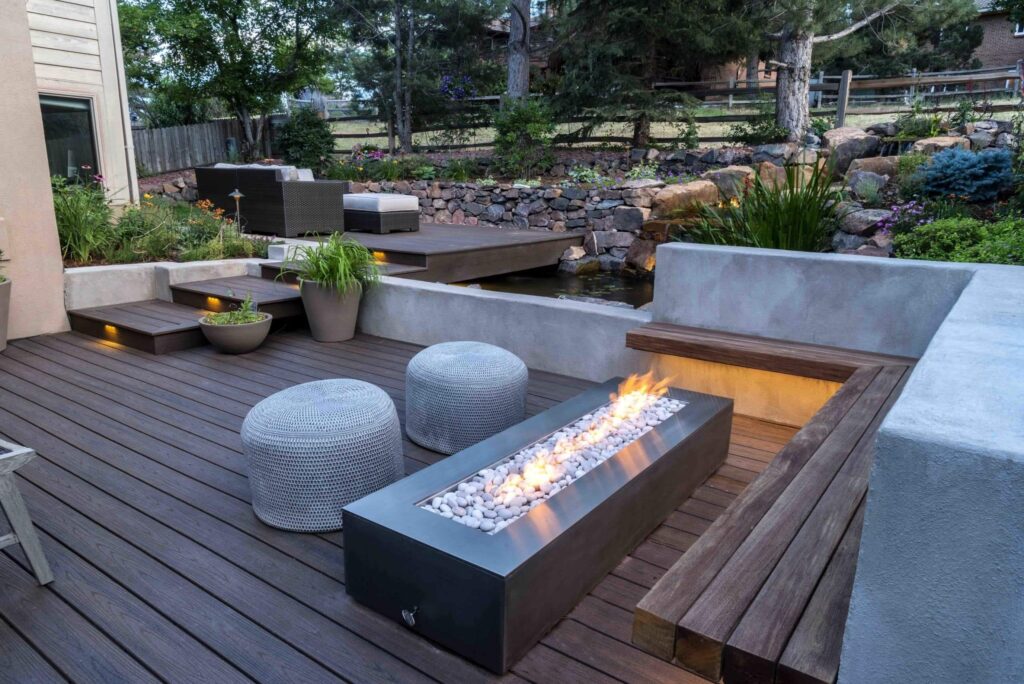 modern glass railing deck elevated escape architect