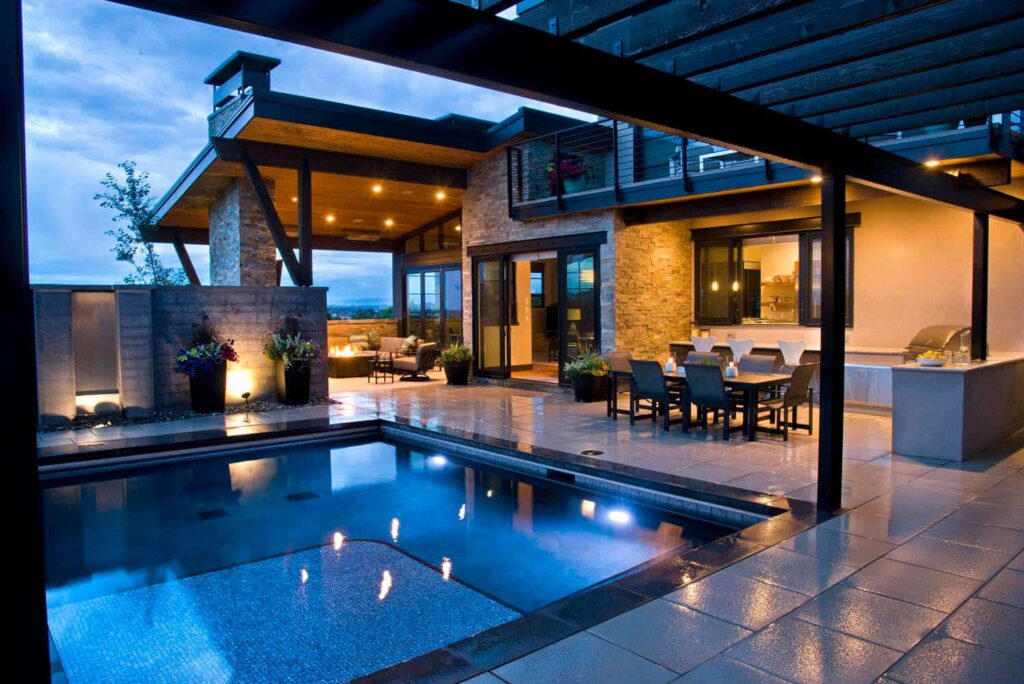 modern-pool-landscaping-ideas-native-plant-border modern pool landscaping ideas native plant border