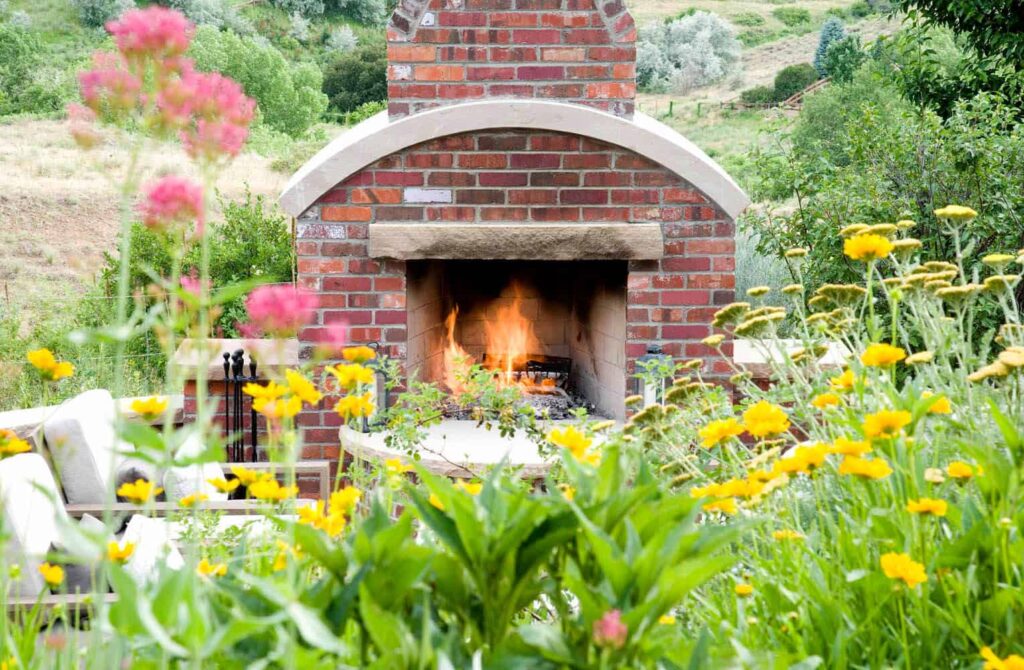 modern square fire pit design for drought tolerant landscape